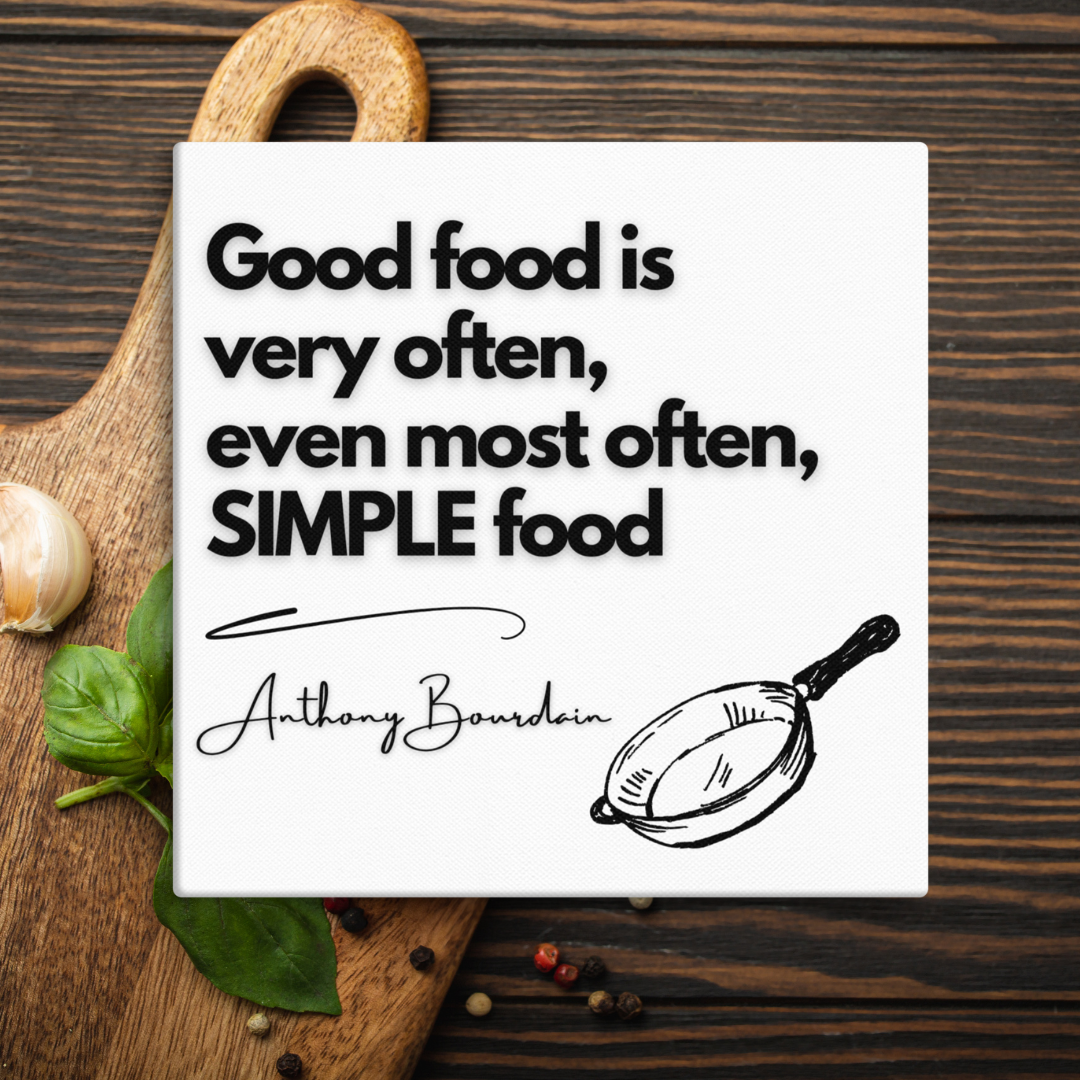 Anthony Bourdain Good Food Famous Quotes Canvas, Wall Art Decor, Gifts for Home, Canvas Art, Canvas Wall Art, Food Art, Unique Gift