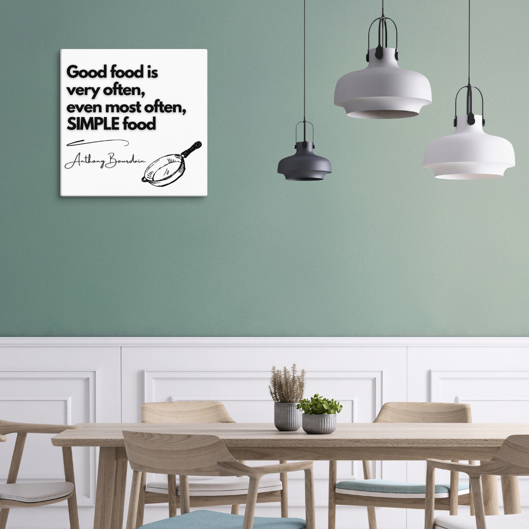 Anthony Bourdain Good Food Famous Quotes Canvas, Wall Art Decor, Gifts for Home, Canvas Art, Canvas Wall Art, Food Art, Unique Gift