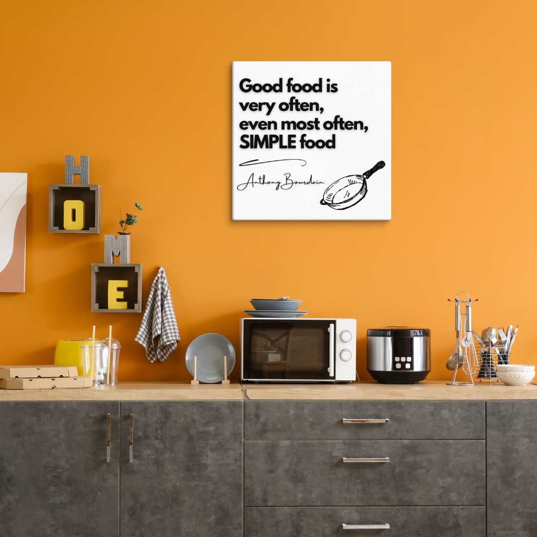 Anthony Bourdain Good Food Famous Quotes Canvas, Wall Art Decor, Gifts for Home, Canvas Art, Canvas Wall Art, Food Art, Unique Gift