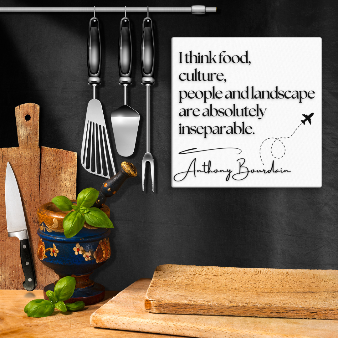 Anthony Bourdain Food Culture Famous Quote Canvas, Wall Art Decor, Gifts for Home, Canvas Art, Canvas Wall Art, Food Art, Unique Gift