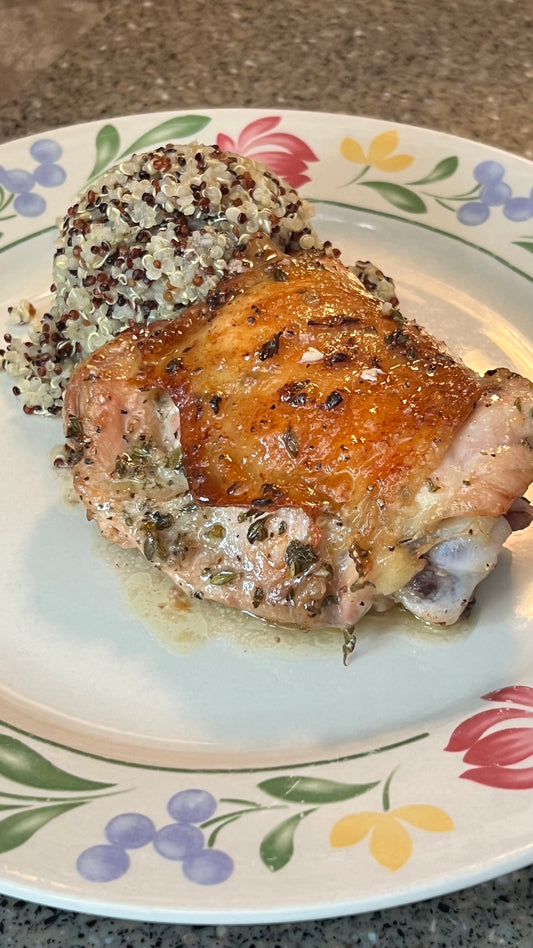 Lemon Herb Roasted Chicken Thighs