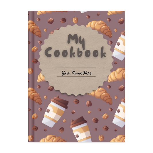 Coffee Time Cookbook Recipe Card Template