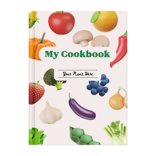 Fun Kitchen Vegetable Cookbook Recipe Card Template