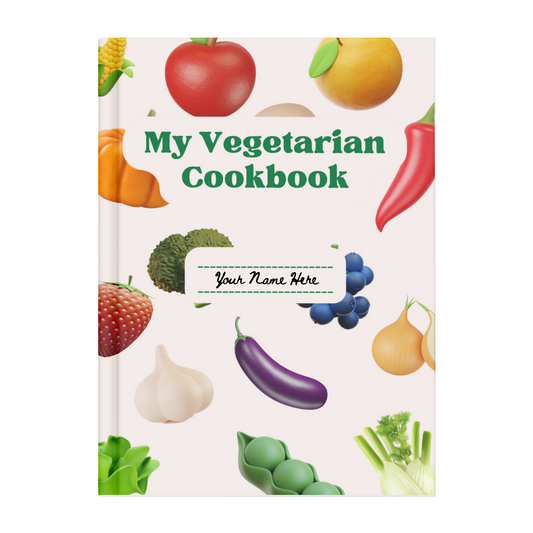 Vegetarian Cookbook Recipe Card Template