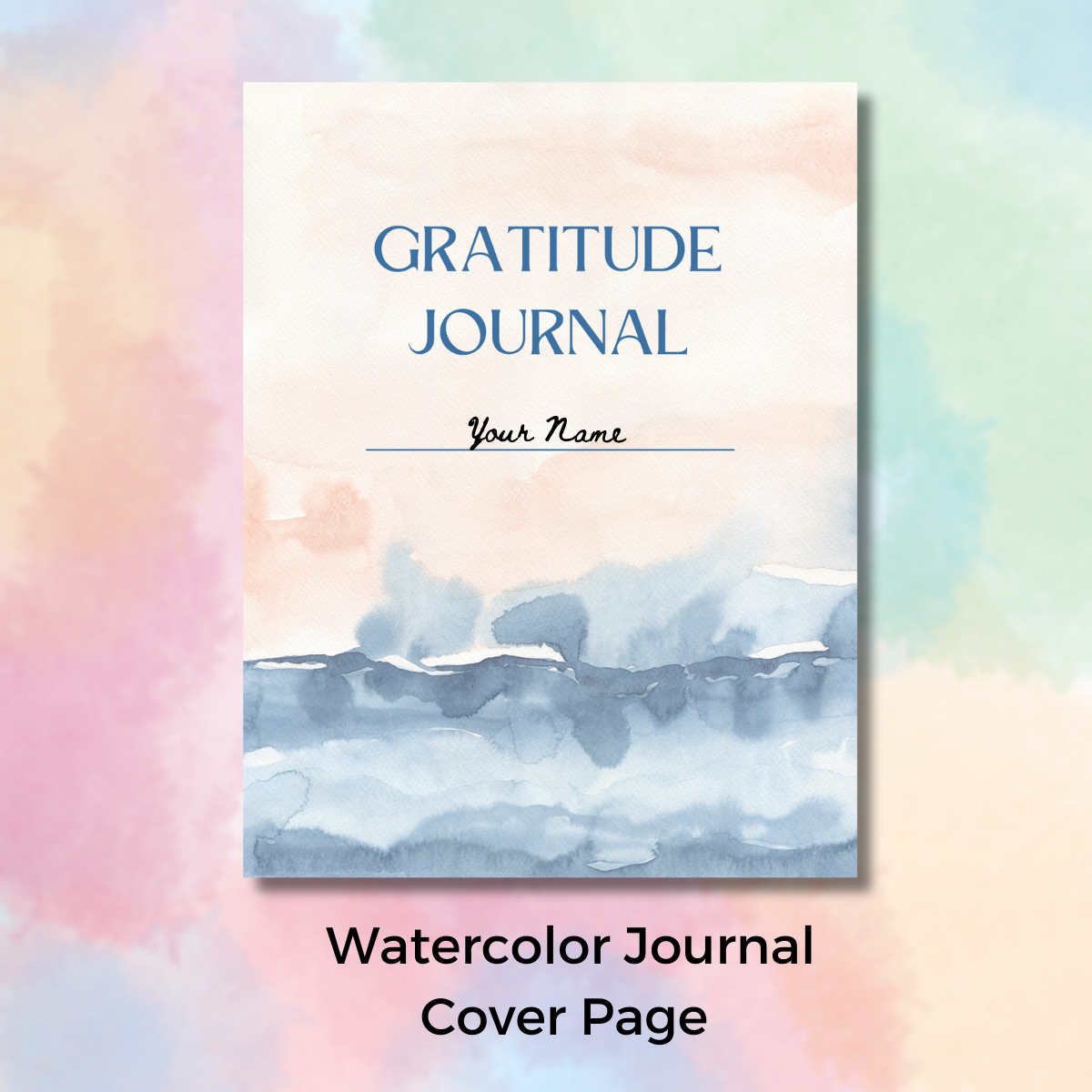 Watercolor Calming Gratitude Journal