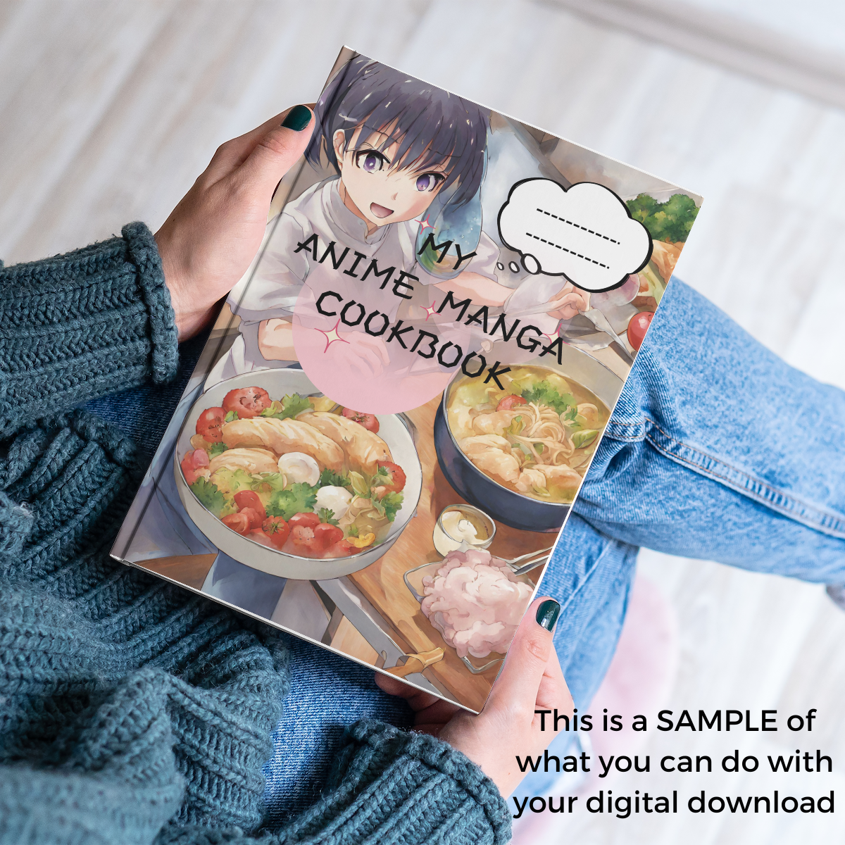 Anime Manga Cookbook Recipe Card Template