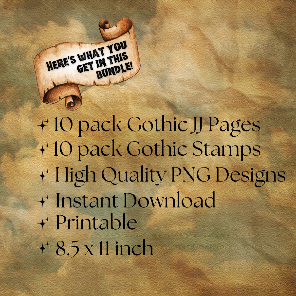 Gothic Stationary Pack 1 Junk Journal Paper