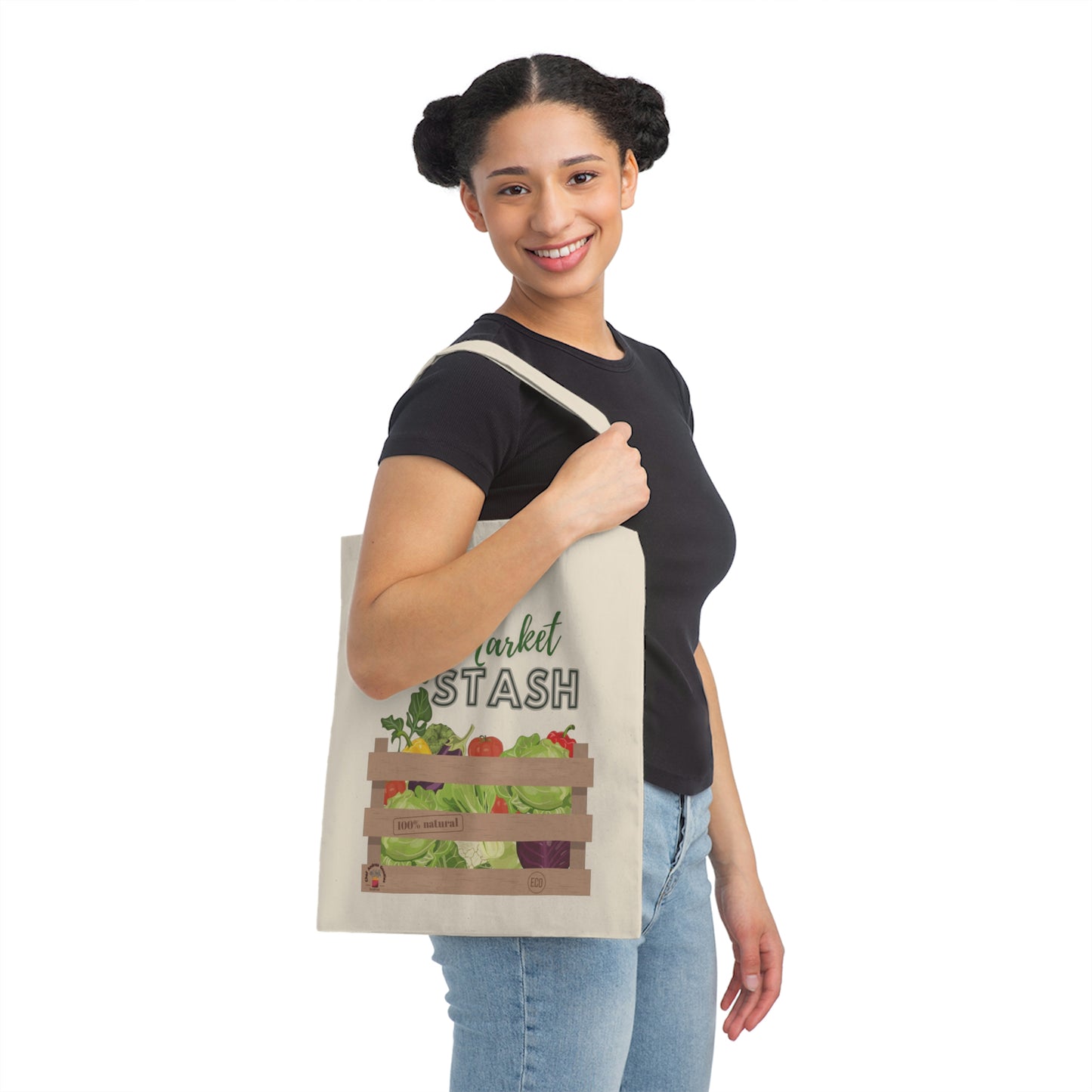 Farmers Market Canvas Tote Bag