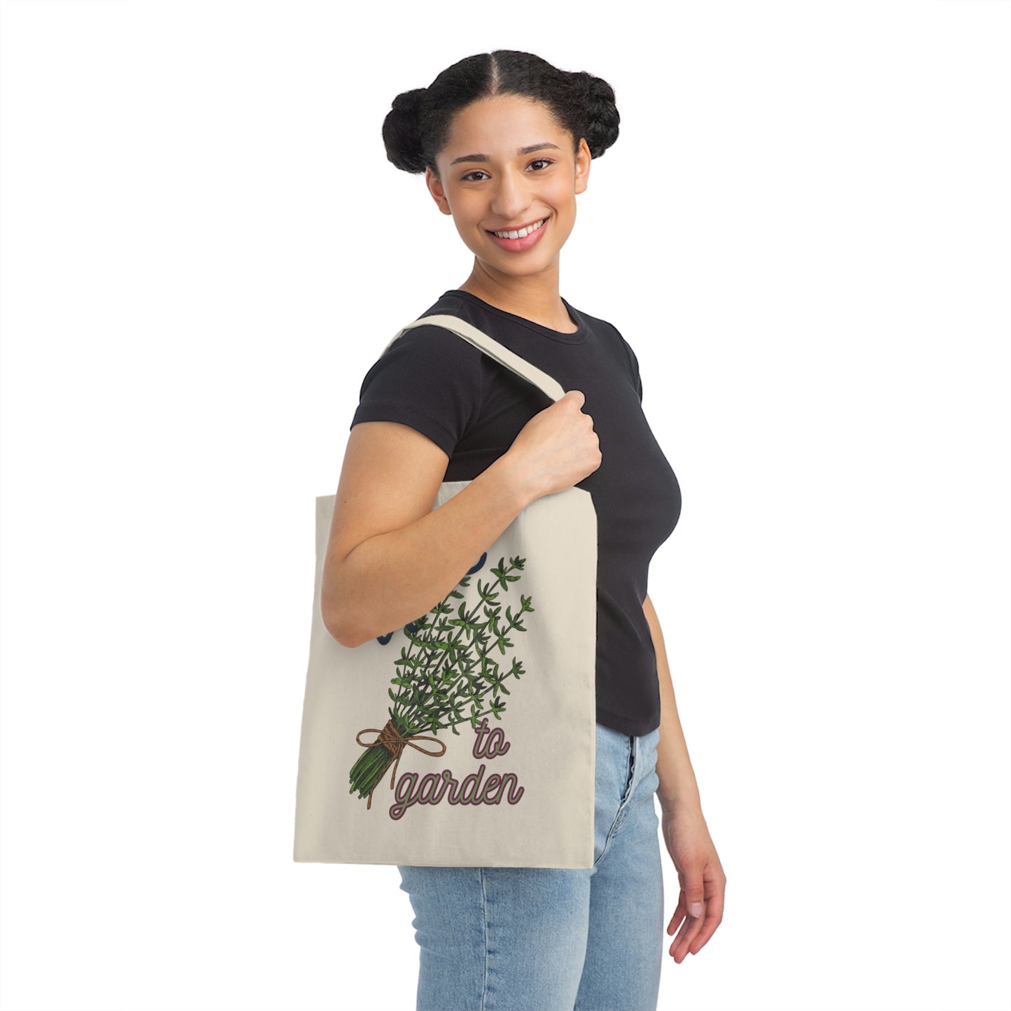 Thyme to Garden Canvas Tote Bag