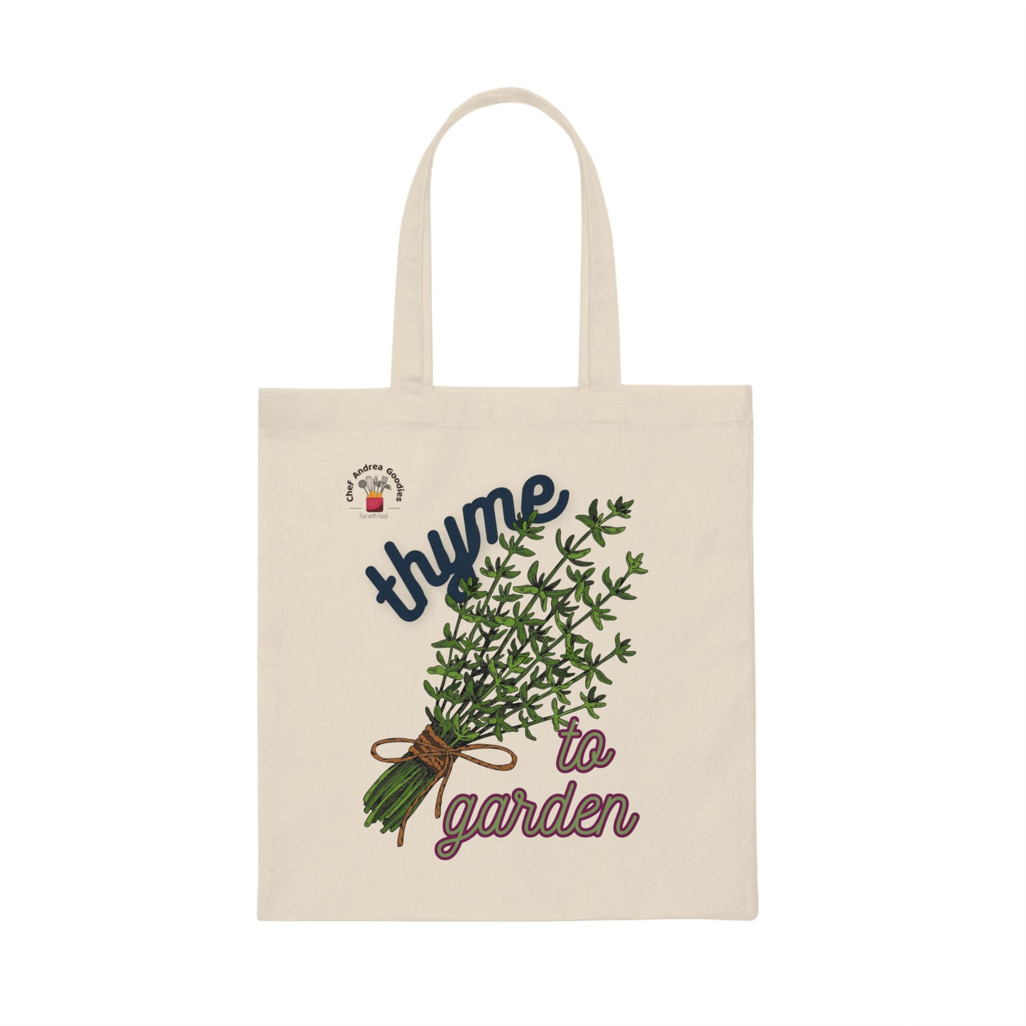 Thyme to Garden Canvas Tote Bag