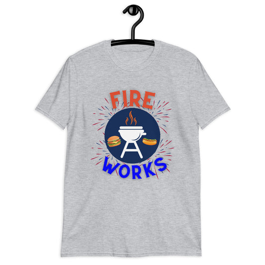 Fire-Works 4th of July Patriotic Short-Sleeve Unisex T-Shirt